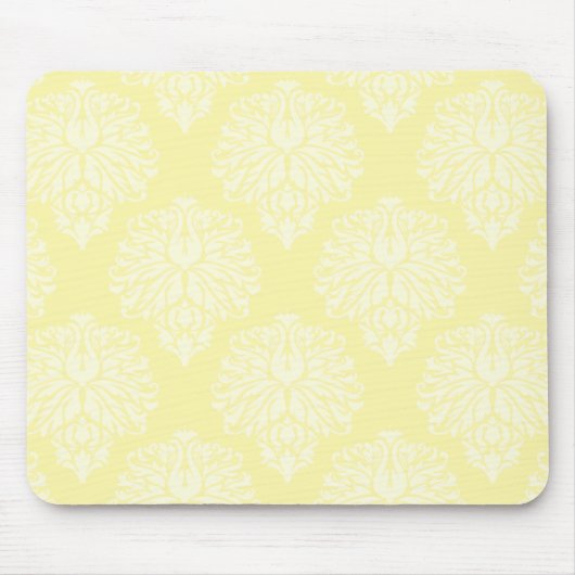 Creme Southern Hütte Damask Mousepad (Vorne)