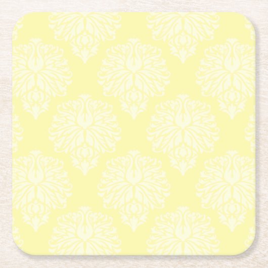 Creme Southern Hütte Damask Rechteckiger Pappuntersetzer (Vorderseite)