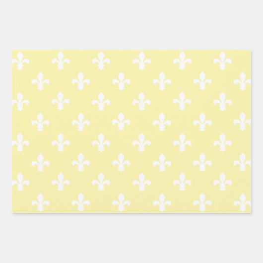 Creme Southern Hütte Fleur de Lys Geschenkpapier Set (Vorderseite)