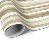 Creme Stripes Geburtstag Geschenkpapier (Rolleneckpunkt)