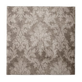 Creme, Tan-Damask Fliese (Vorderseite)