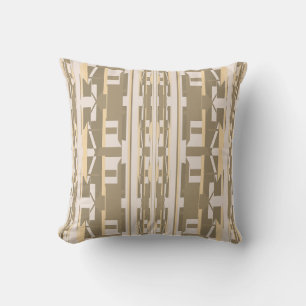 Creme-Taupe auf beigem Südwest-Look große Mosaike Kissen