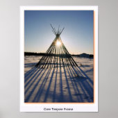 Creme Teepee Frame Poster (Vorne)