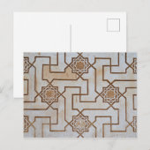 Creme und Beige Arabesque Muster Postkarte (Vorne/Hinten)