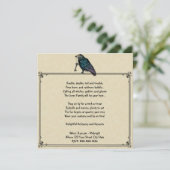 Creme und Black Raven Halloween-Party Einladung (Stehend Vorderseite)