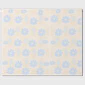 Creme und blau geschenkpapier (Flach)