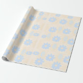 Creme und blau geschenkpapier (Ungerollt)