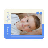 Creme und Blau vermissen Oma Foto Magnet (Horizontal)