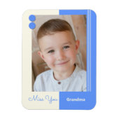 Creme und Blau vermissen Oma Foto Magnet (Vertikal)