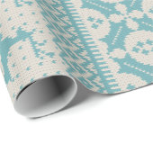 Creme und blaue angemessene geschenkpapier (Rolleneckpunkt)