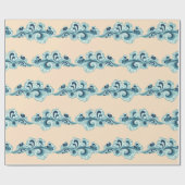 Creme und Blue Chinese New Year Clouds Geschenkpapier (Flach)