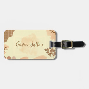 Creme und Braun Stylisch Gepäckanhänger