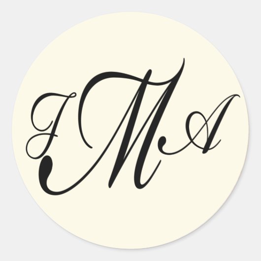 Creme und brauner Umschlag Aufkleber (Vorderseite)