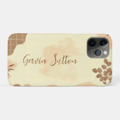 Creme und Brown Minimalistisch Case-Mate iPhone Hülle (Rückseite (Horizontal))
