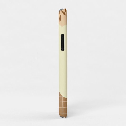 Creme und Brown Minimalistisch Case-Mate iPhone Hülle (Hinten/Rechts)