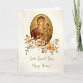 Creme und Burnt Orange Rose Geburtstagkarte Karte (Vorderseite)