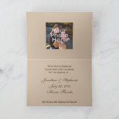 Creme und Cherry Blossom Save the Date Ankündigung (Innenseite)