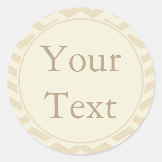 Creme- und Ecru-Aufkleber oder Beschriftungen mit Runder Aufkleber (Vorderseite)