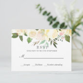 Creme und Elfenbein | Classic Spring WEDDING UAWG RSVP Karte (Stehend Vorderseite)