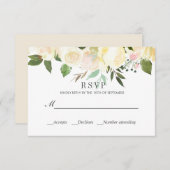Creme und Elfenbein | Classic Spring WEDDING UAWG RSVP Karte (Vorne/Hinten)