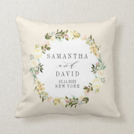 Creme und Elfenbein | Hochzeitspersonalisierter Sa Kissen