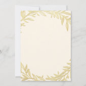 Creme und Gold Blätter islamische muslimische Hoch Einladung
