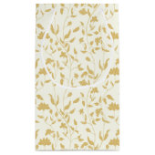 Creme und Gold Blumenbeutel Kleine Geschenktüte (Rückseite)