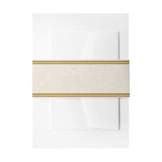 Creme und Gold Einladungsbanderole (Vorderseite Beispiel)