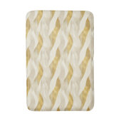 Creme und Gold Fun Strip Waves Matching Badematte (Vorderseite Vertikal)