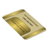 Creme und Gold Plate-Accountant Small Flexi Magnet (Rechte Seite)