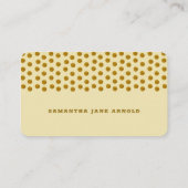 Creme und Gold Polka Dot , Windeln Raffelschein Begleitkarte (Rückseite)