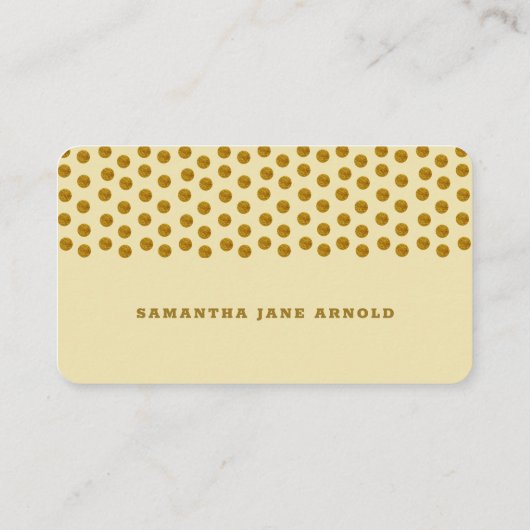 Creme und Gold Polka Dot , Windeln Raffelschein Begleitkarte (Rückseite)