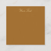 Creme und Gold Scrapbook Style Quadratische Visitenkarte (Rückseite)