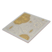 Creme- und Golddekormuster Fliese (Seite)