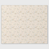 Creme- und Goldmagnolien-Brautpartyhochzeit Geschenkpapier (Flach)