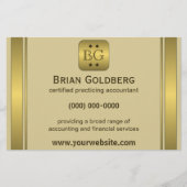 Creme und Goldplatte 5,5" x 8,5" Buchhalter Flyer (Vorne)