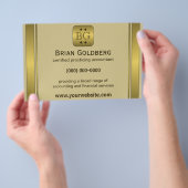 Creme und Goldplatte 5,5" x 8,5" Buchhalter Flyer (Handgriff)