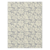 Creme und graue Vintage Blumenfässern Tischdecke (Vorderseite)