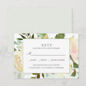 Creme und Graumahlzeit Option Hochzeit Rsvp Karte (Vorne/Hinten)