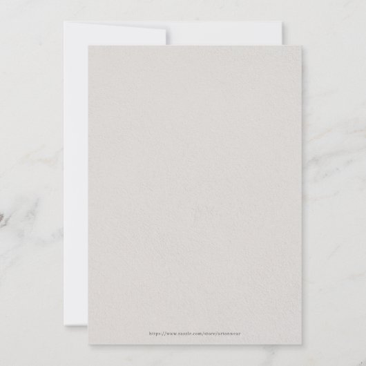 Creme und Gray einfache Minimalistische Hochzeit Einladung (Rückseite)