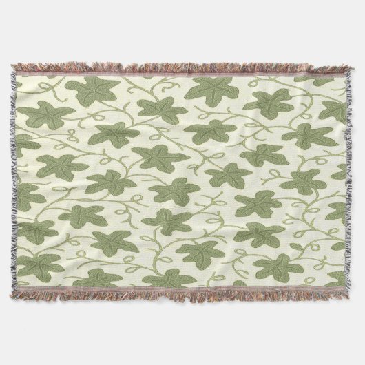 Creme und grüne Krustendecke Decke (Vorderseite)