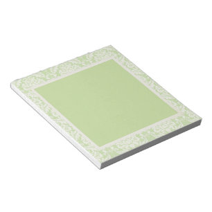 Creme und grüner Damast reißen die Notepad weg Notizblock