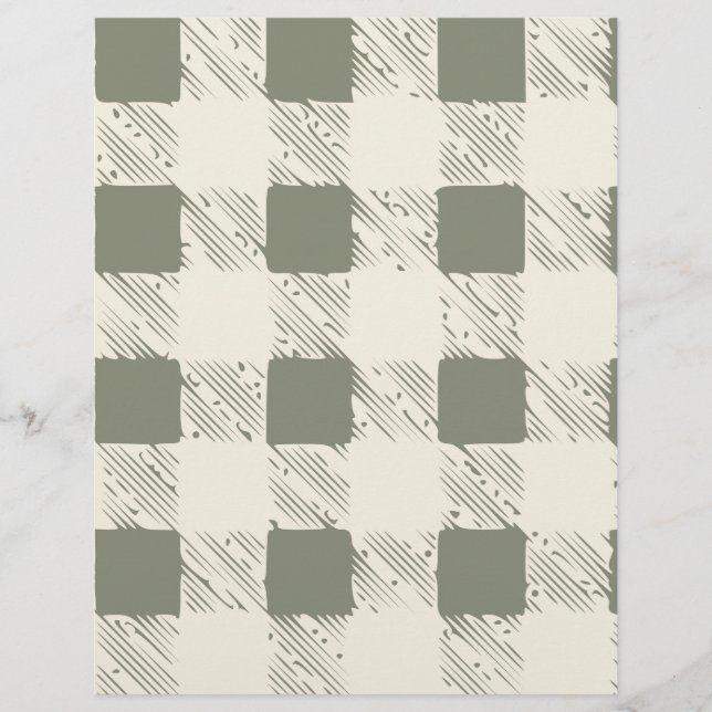 Creme- und grünes Scrapbook-Papier (Vorderseite)