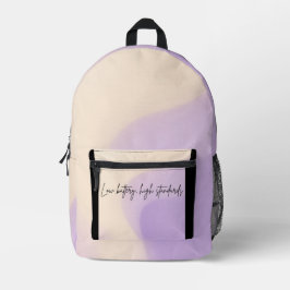 Creme- und helllila-Töne AI Print Cut Sew Bag Bedruckter Rucksack