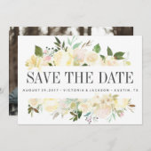 Creme und IVORY | WEDING Foto Save the Date (Vorne/Hinten)