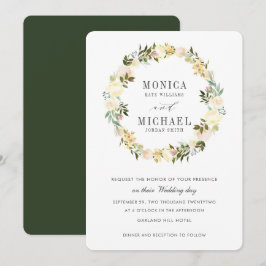 Creme und Jäger | Botanische Blumenzeremonie Einladung