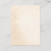 Creme und Orange Herbstblütenhochzeit Begleitkarte (Rückseite)