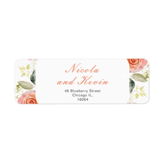 Creme und Orange Vintag Floral Wedding (Vorne)