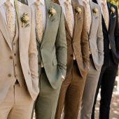 Creme- und Pfirsich-Blumenmuster Krawatte