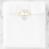 Creme und rosa Aquarelltaufe Runder Aufkleber (Tasche)